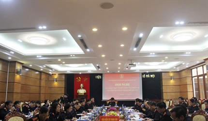 Hội nghị giao ban trực tuyến hai cấp Viện kiểm sát Hà Nội tháng 11/2018